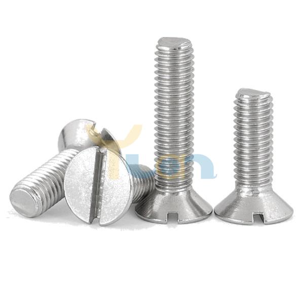 Countersunk Head Machine Screw, Slotted Recessed